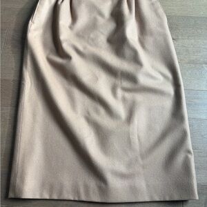 Pendleton Vintage Classic Tan Wool Midi Skirt